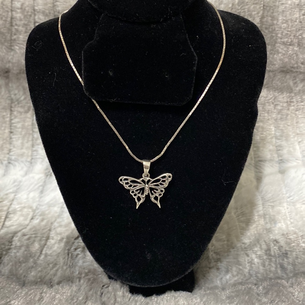 Sterling Silver Butterfly Necklace